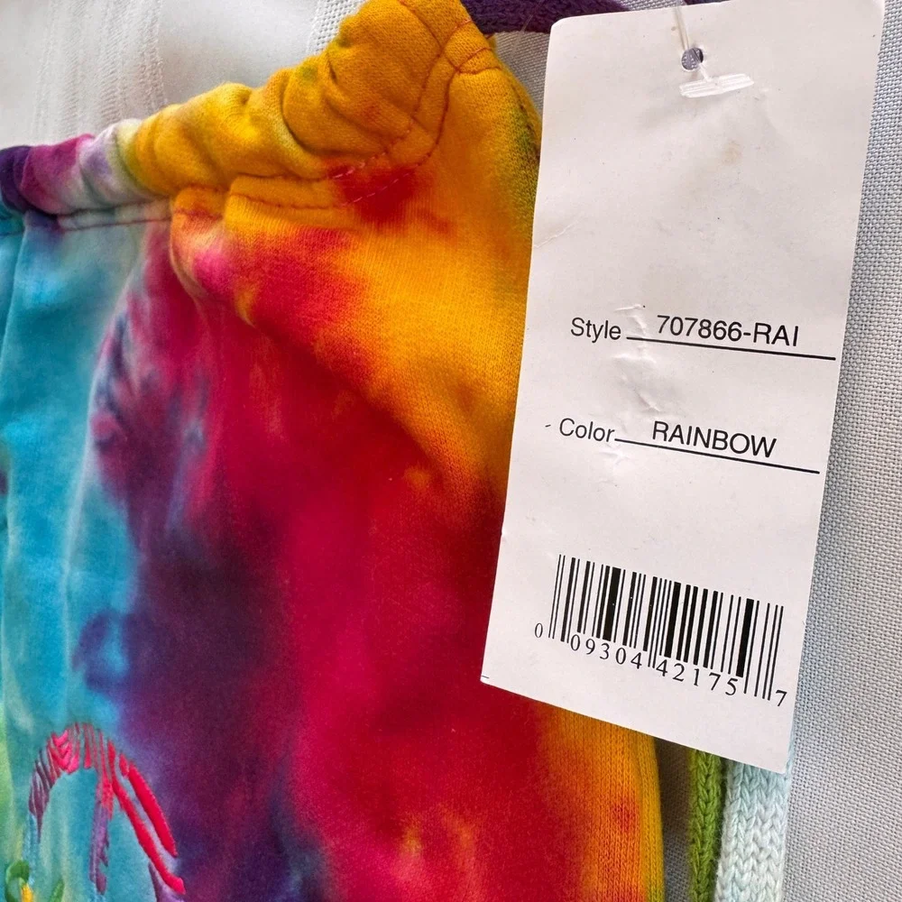 Kaufman Sebastian Rainbow Tie Dye Peace Sign Drawstring Backpack